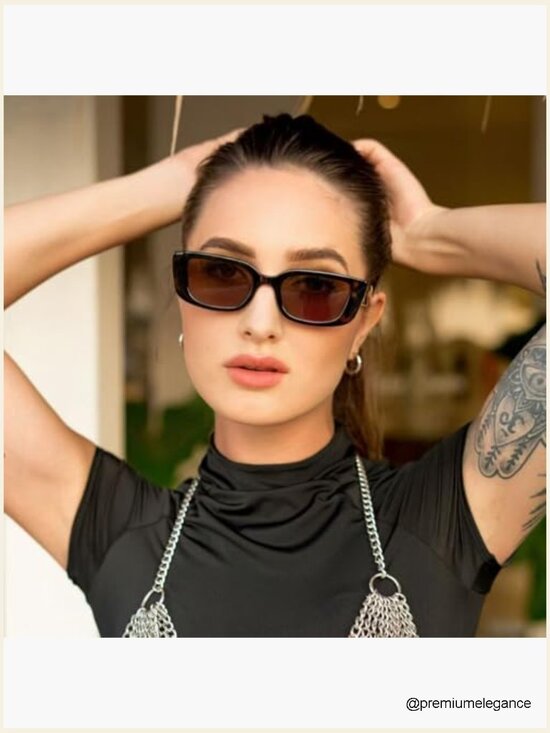 Retro Rectangle Sunglasses for Women UV Protection 2-Pack main image 6